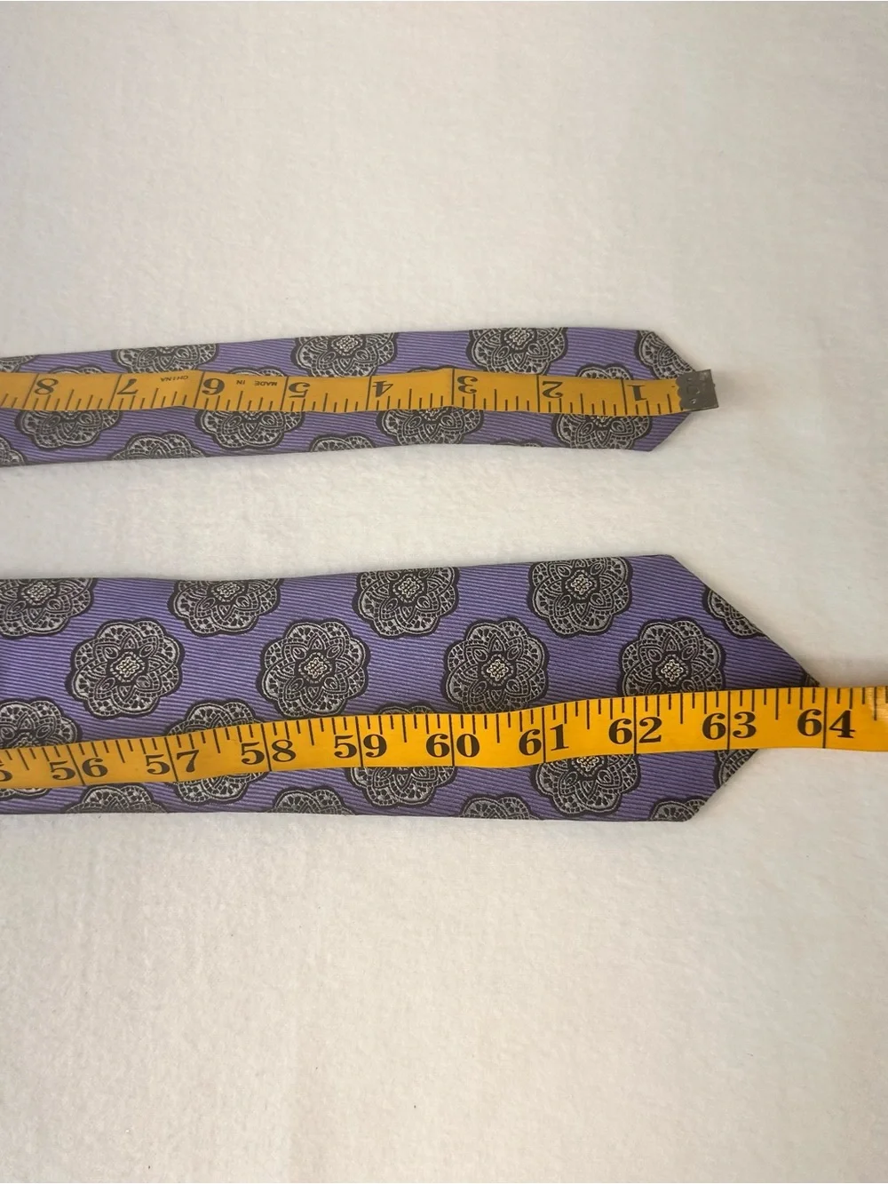 Purple Floral Medallion Men's Tie